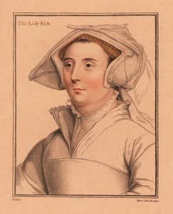 Elizabeth Jenkes, Lady Rich, esposa de Sir Richard Rich., 1812 (gravura) 作： Hans (after) Holbein the Younger