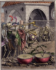 若き日のハンス・ホルベイン（1497-1543）による「Dances macabre」のエングレーヴィング。