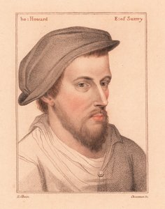 ヘンリー ハワード、サリー伯爵、反逆罪で処刑された詩人、1812 年 (彫刻) 作： Hans (after) Holbein the Younger