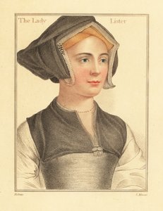 イザベル・シャーリー、英国最高裁判所判事サー・リチャード・ライスターの妻、1812年（彫刻） 作： Hans (after) Holbein the Younger
