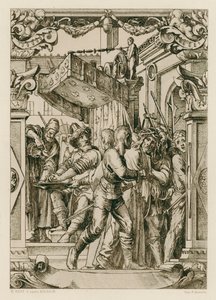 イエス・キリスト、ピラトが手を洗う (彫刻) 作： Hans (after) Holbein the Younger
