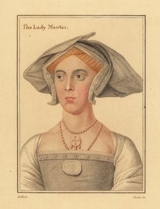 Joan, Lady Meutas, dama de companhia de Jane Seymour. ,1812 (gravura)