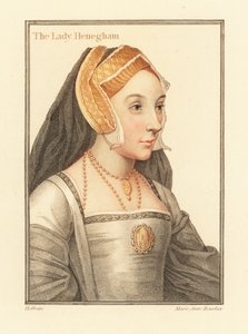 メアリー・シェルトン、ヘブニンガム夫人、1812年（彫刻） 作： Hans (after) Holbein the Younger