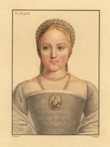 メアリー・ゾウチ、ジェーン・シーモアを待っている女性、1812年（彫刻） 作： Hans (after) Holbein the Younger