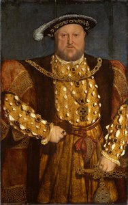 ヘンリー8世の肖像」（木に油彩 作： Hans (after) Holbein the Younger