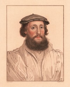 未知の男の肖像、ヘンリー 8 世王の宮廷、c. 1532年、1812年（彫刻） 作： Hans (after) Holbein the Younger