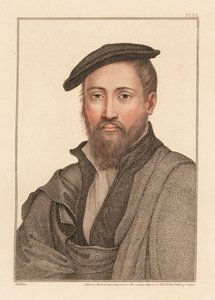未知の男の肖像、ヘンリー 8 世王の宮廷、c. 1532年、1812年（彫刻） 作： Hans (after) Holbein the Younger