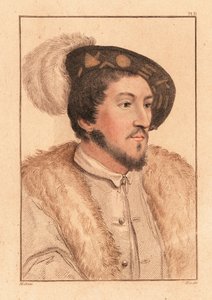 未知の男の肖像、ヘンリー 8 世王の宮廷、c. 1532年、1812年（彫刻） 作： Hans (after) Holbein the Younger