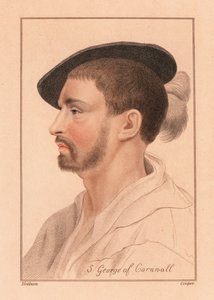 Quocoute のサイモン ジョージ、コーンウォール、1812 年 (彫刻) 作： Hans (after) Holbein the Younger