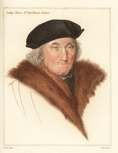 サー・ジョン・モア、弁護士および裁判官 (1451-1533)、1812 年 (彫刻) 作： Hans (after) Holbein the Younger