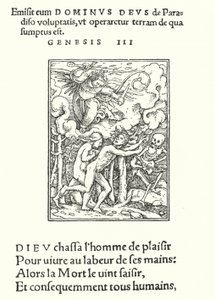 エデンからのドライビングフォース(彫刻) 作： Hans (after) Holbein the Younger