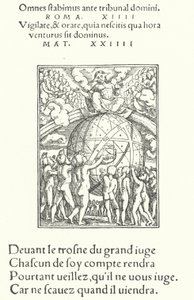 最後の審判（エングレービング 作： Hans (after) Holbein the Younger