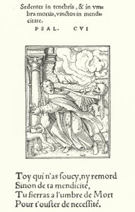 托鉢の修道士（エングレービング 作： Hans (after) Holbein the Younger