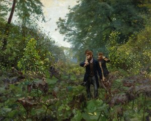 禁断の道で」1886年 作： Hans Andersen Brendekilde