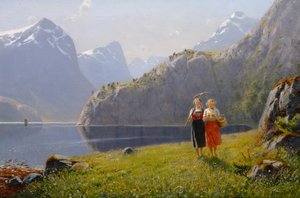 バレストランドの夏の日（キャンバスに油彩）