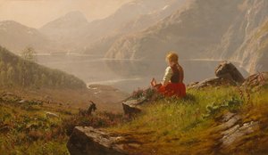 乳母の日曜日 (キャンバスに油彩) 作： Hans Andreas Dahl