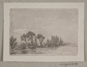 水辺の木々のある風景 作： Hans Anton Thiele