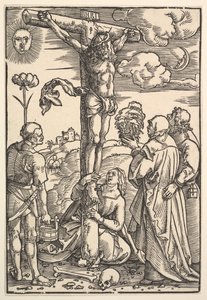 聖母と聖人ロンギヌスとの十字架上のキリスト、メアリーマグダーレンとジョン、1505年。 作： Hans Baldung