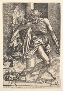 1517年、リトルエンジェルに支えられた拷問の道具を手にしたキリスト。 作： Hans Baldung