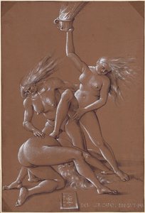 三人の魔女、1514年の新年の挨拶 作： Hans Baldung