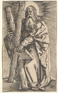 聖アンドリュー、15 ～ 16 世紀。 作： Hans Baldung