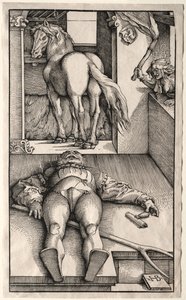 魔女の新郎、1544-45。 作： Hans Baldung