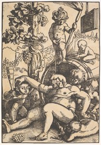 酔ったバッカス、ca。 1520。 作： Hans Baldung
