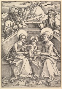 聖アンナと聖ヨアヒムの聖家族。 作： Hans Baldung