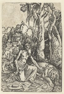 砂漠で悔い改めている聖ヒエロニムス 作： Hans Baldung Grien
