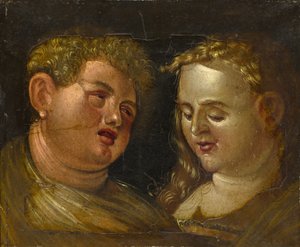 男性と女性の頭、16世紀半ば 作： Hans Baldung Grien