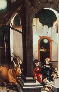 ハンス・バルドゥング（1484-1485-1545）作「キリスト降誕」パネル 作： Hans Baldung Grien