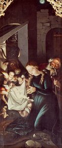 ハンス・バルドゥング（1484または1485-1545）による「イエスの降誕」と「聖母の物語」のパネル、フライブルク大聖堂の祭壇画 作： Hans Baldung Grien