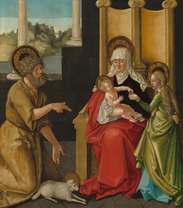 幼子キリスト、聖母マリア、洗礼者聖ヨハネを抱く聖アンナ 作： Hans Baldung Grien