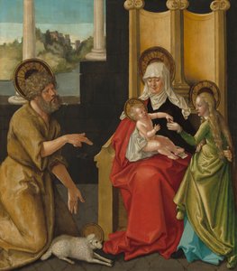 聖アンとキリストの子、聖母、そして聖ヨハネと洗礼者、c.1511（ハードボード上の油はパネルから移された）
