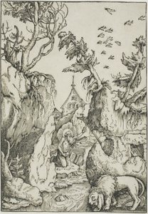 荒野の聖ヒエロニムス 作： Hans Baldung Grien