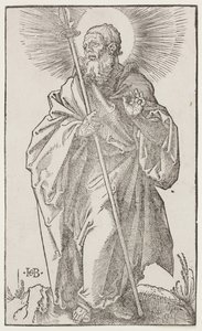セントトーマス、「大使徒」より、1519年頃（木版画） 作： Hans Baldung Grien