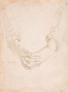 女性の組んだ手の研究 作： Hans Baldung Grien