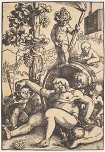 酔ったバッカス、1520年頃 作： Hans Baldung Grien