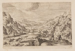 第20図 旧約聖書と新約聖書、オヴィッドの『変身論』からの風景画より 作： Hans Bol