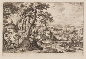 旧約聖書と新約聖書の情景を描いた風景画とオヴィッドの『メタモルフォーゼ』より。 作： Hans Bol