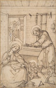 キリストの子供時代、大工の店、1534-93年。