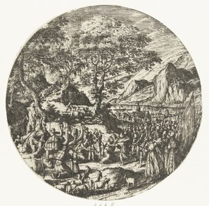 エサウとヤコブの和解 作： Hans Bol