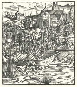 1484年のゲントにおけるオーストリア大公マクシミリアンの支配に対する蜂起の指導者たちの処刑 作： Hans Burgkmair