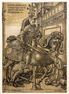 聖ジョージとドラゴン 作： Hans Burgkmair