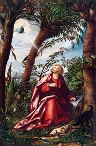 パトモスでの聖ヨハネの幻影（聖ヨハネの祭壇画より詳細 作： Hans Burgkmair