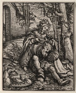 サムソンとデリラ、1519年。 作： Hans Burgkmair