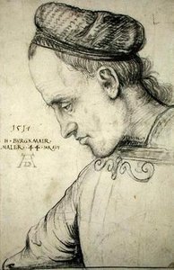 自画像、1517年頃（木炭）