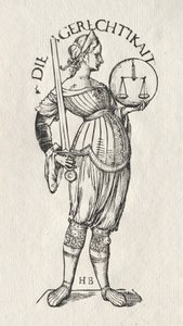 七つの美徳：正義。 作： Hans Burgkmair