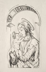 アーチの下の子供との聖母、1508年。 作： Hans Burgkmair
