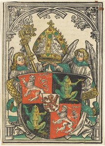 パッサウ司教ヴィゲレウス・フォン・フレシェルの紋章 作： Hans Burgkmair I